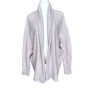 Anthropologie Angel of the North Open Cardigan Sweater Alpaca Blend Medium Pink